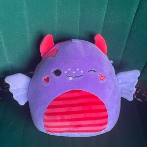 Purple Plush Toy Squishmallows Bat 8”